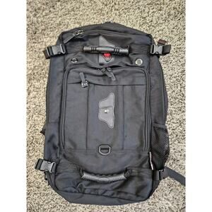KAKA Travel Backpack, Carry On Flip to Duffel Bag EUC Black 35L